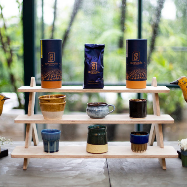 Three Step Wooden Display Stand for Showroom / Shopping Mall / Popup shops / art display