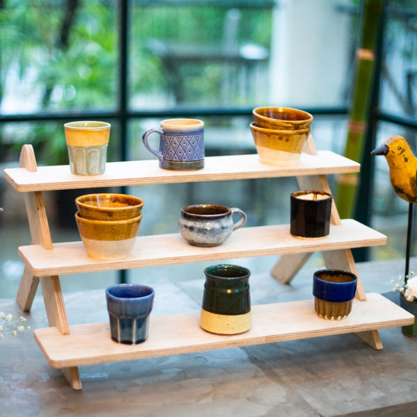 Three Step Wooden Display Stand for Showroom / Shopping Mall / Popup shops / art display