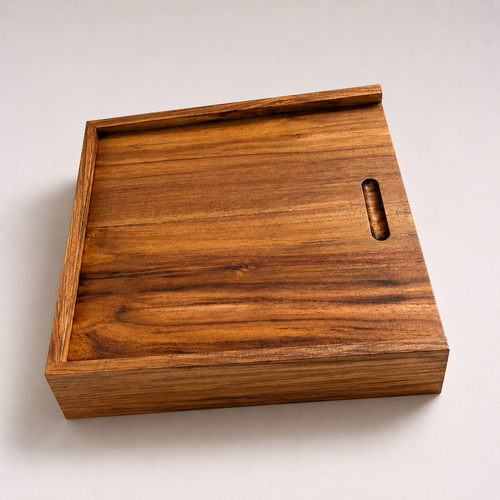 CraftedEdge Wooden Sliding Box