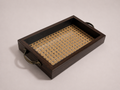 Dark-Wood Woven Tray