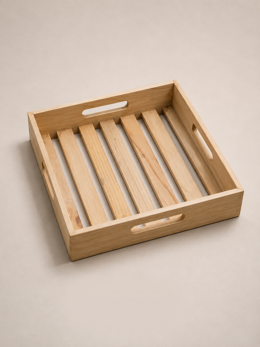 Wooden Rectangular Basket