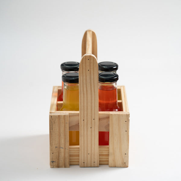Impresso 4 Bottle / Jar Wooden Holder / Crate